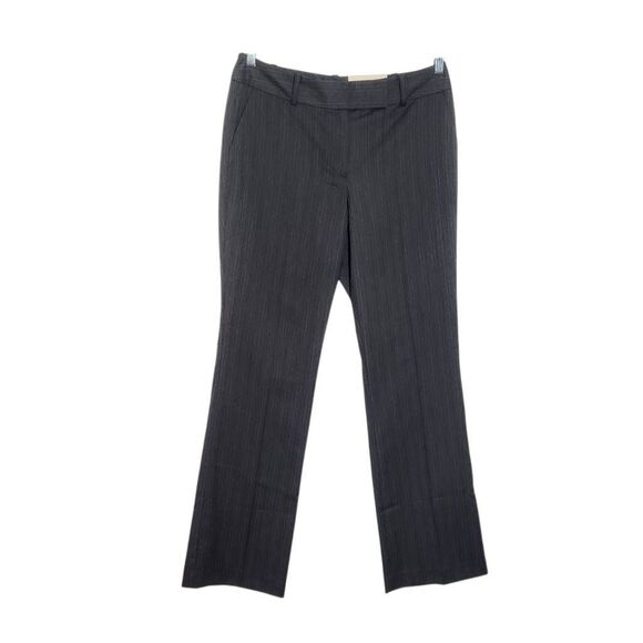 Ann Taylor Gray Pinstripe Trousers NWT Size 8 Gray Stripe Dress Pants - Picture 1 of 10